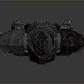 Detailed Sci Fi Game Movie Character Robot With Red Eyes And Mechanical Armor