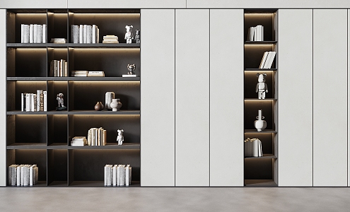 Modern bookcase 3d model