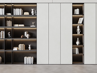 Modern bookcase 3d model