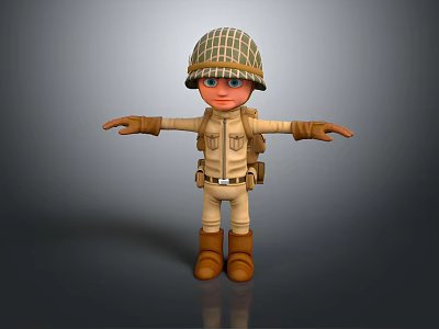 Modern Game Role Military Soldier Mercenary 3d model