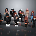 Diverse Stylized Cartoon Characters With Various Outfits Hairstyles And Poses