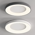 Modern Round Ceiling Lights With White And Gray Frames For Interior Decoration 3d model
