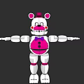 Pink And White Mechanical Doll With Bow Tie Top Hat And Smiling Face