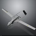 White Long Wing Aircraft With Streamlined Fuselage And Green Tail Fin Design 3d model