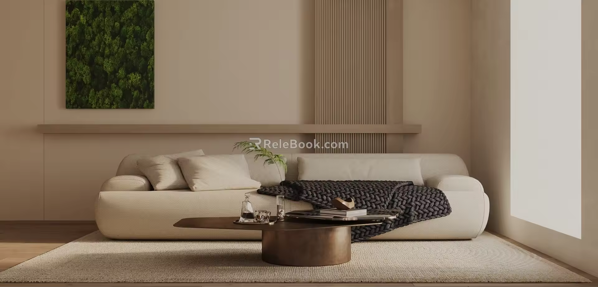 Three-seat sofa 3d model