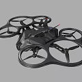 Modern Black Hexacopter Drone Design With Sleek Body And Rotors