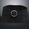 Stylish Black Denim Belt With Metal Buckle For Daily Casual Wear