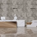 Modern Reception Desk Reception Desk 3d model