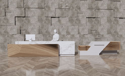 Modern Reception Desk Reception Desk 3d model