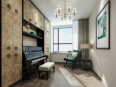 Modern Piano Room model