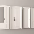 White Sliding Doors with Various Modern Designs and Functional Features for Home Interior 3d model