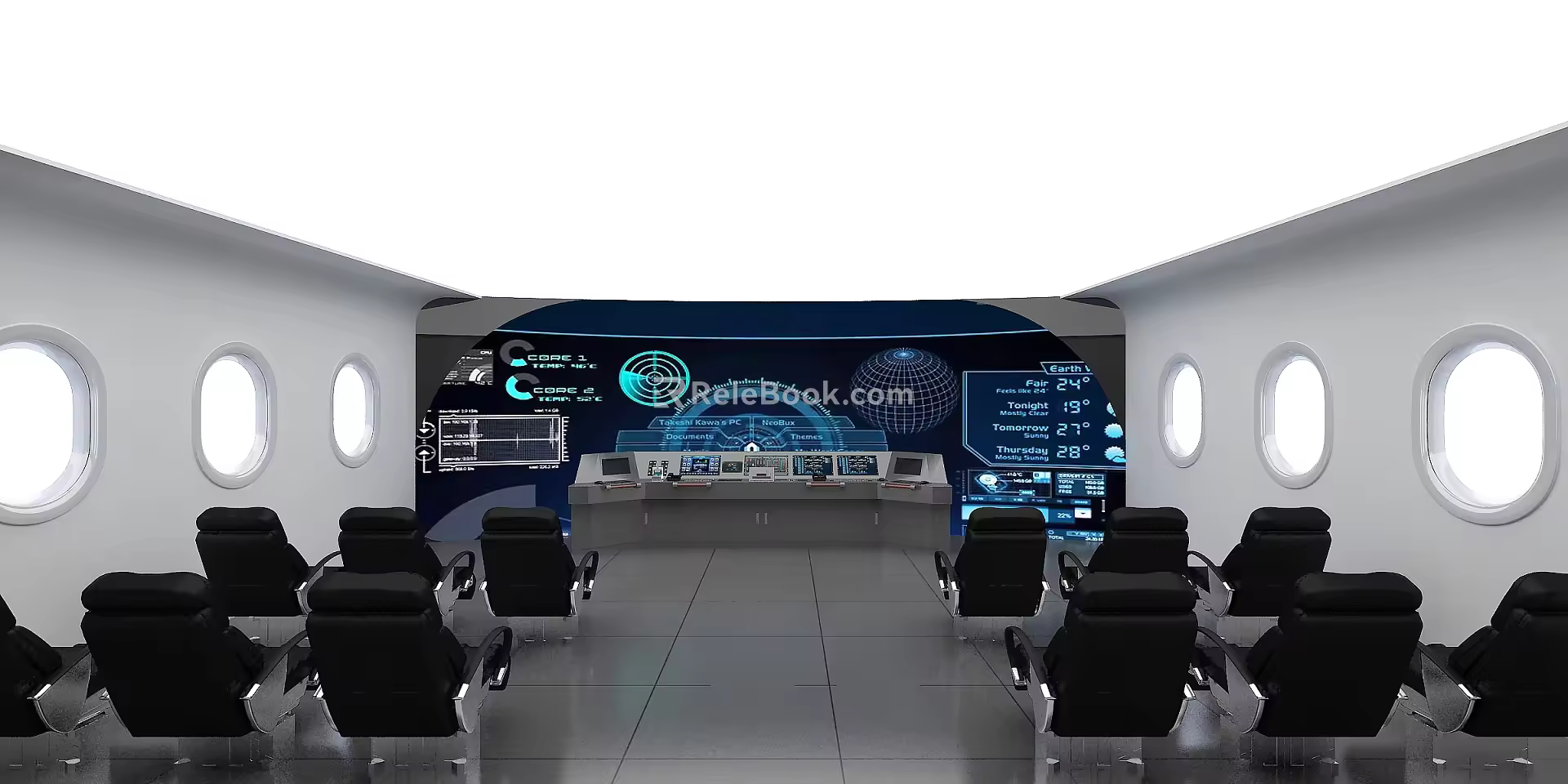 Modern Research Laboratory Control Room Laboratory 3d model
