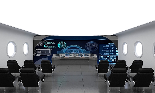 Modern Research Laboratory Control Room Laboratory 3d model