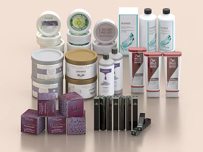 Assorted Cosmetics And Skincare Products 3d model