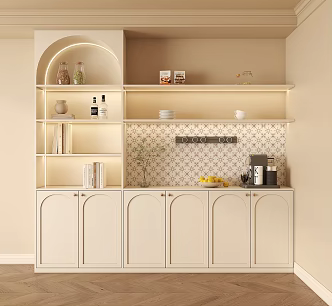 French Wine Cabinet Sideboard 3d model