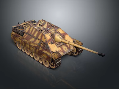 Detailed Military Tank Model With Camouflage Pattern Gun Barrel And Tracks 3d model