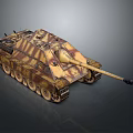 Detailed Military Tank Model With Camouflage Pattern Gun Barrel And Tracks