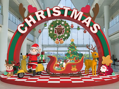 Modern Christmas Arch Styling Beautiful 3d model