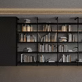 Modern Open Bookshelf Interior Design With Multiple Shelves And Stacked Books