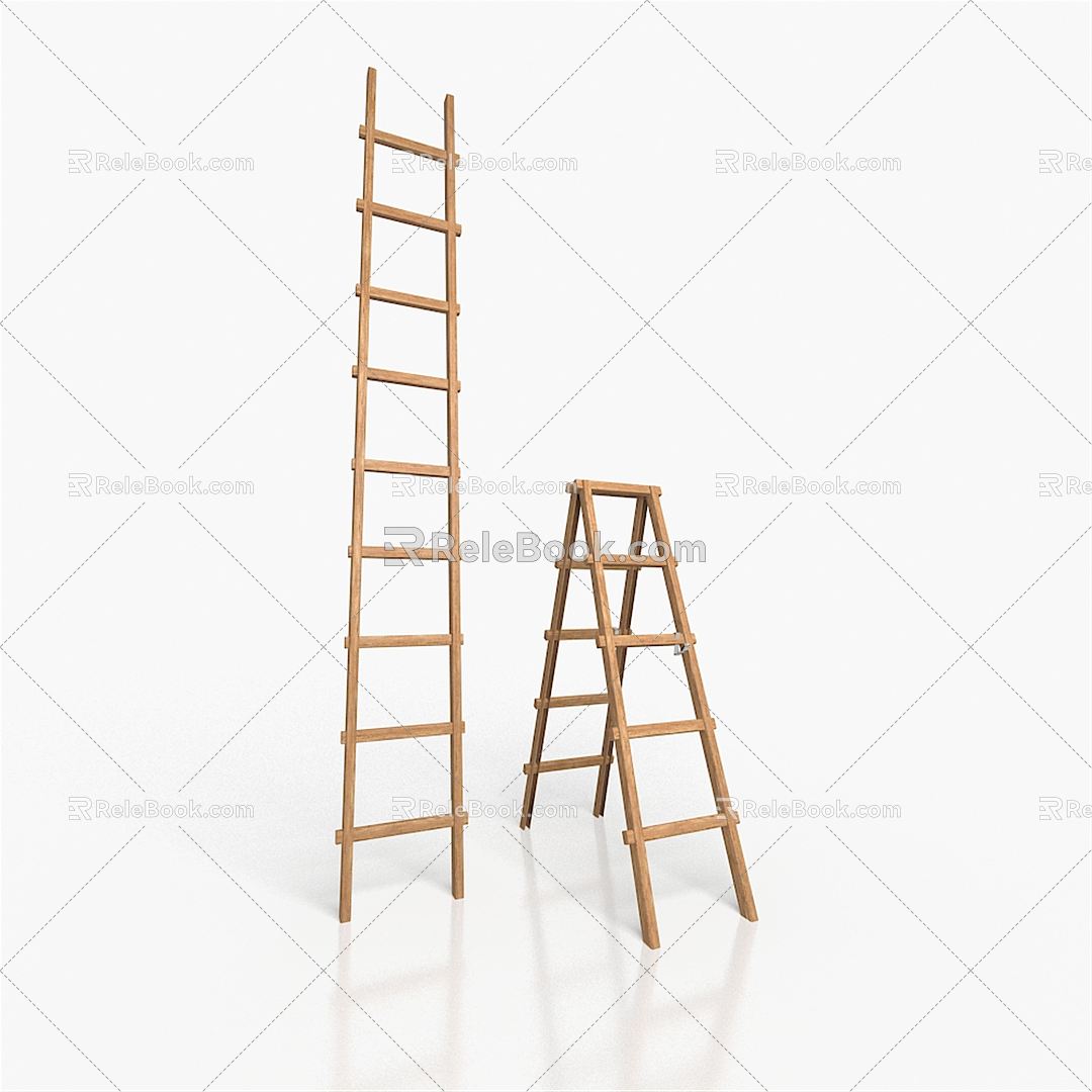 Modern ladder herringbone ladder 3d model