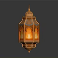 Ornate Traditional Home Decor Lantern With Intricate Patterns And Warm Light