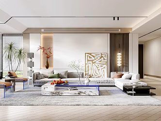 modern living room 3d model