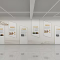 Campus Culture Wall Displaying Educational Traditional Calligraphy Works With Chinese Characters