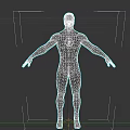 Green Lantern Game Movie Character 3D Model With Green Black Suit And Chest Emblem