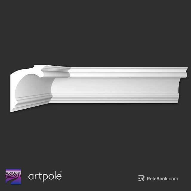 White Decorative Architectural Molding Design For Interior Wall And Ceiling Trim 3d model 