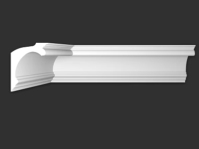 White Decorative Architectural Molding Design For Interior Wall And Ceiling Trim 3d model