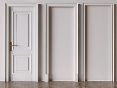 Single-door swing-door cover pass door opening 3d model