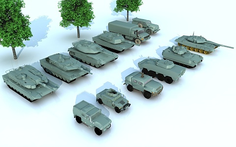 tank armored vehicle 3d model