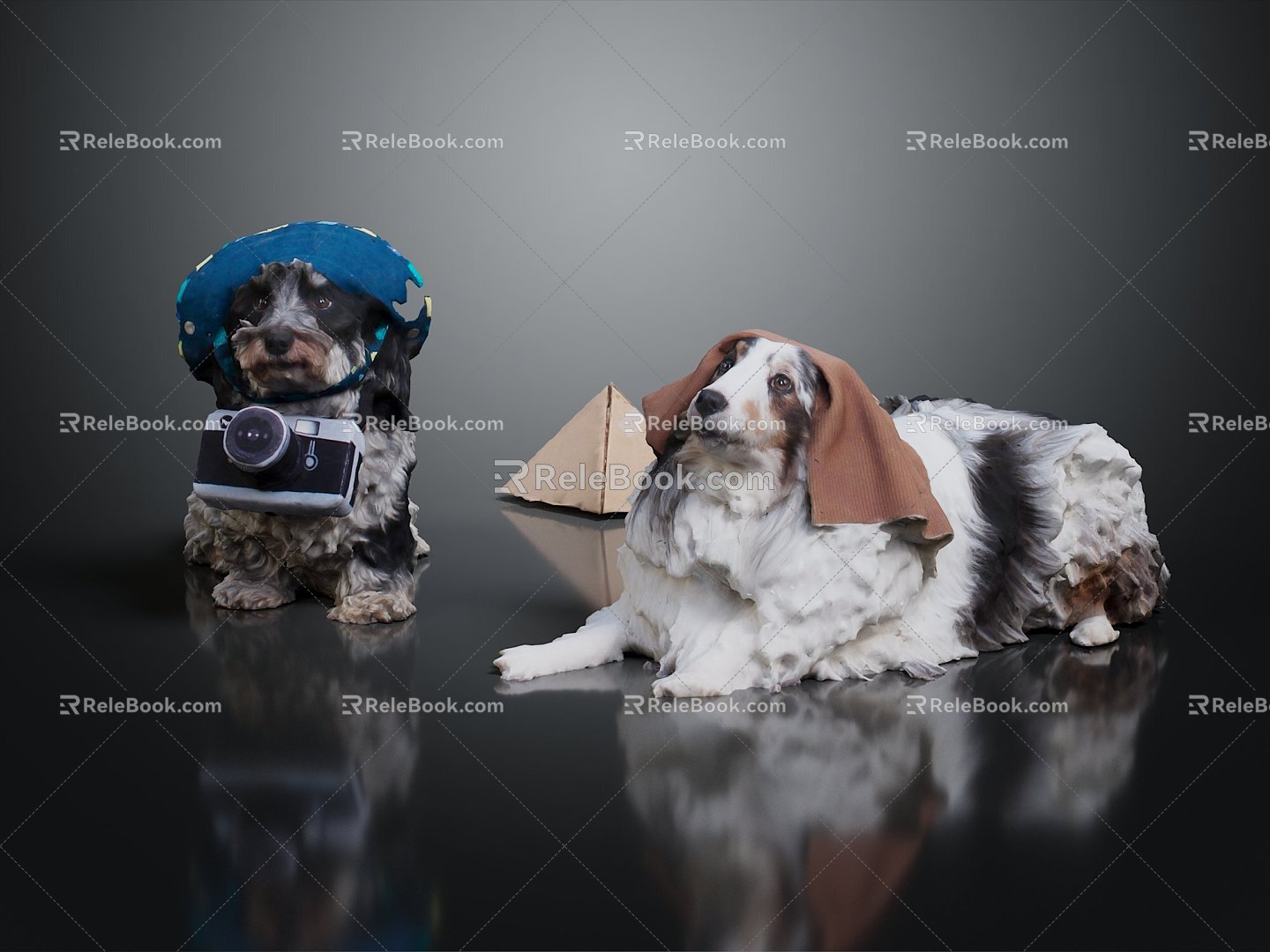 Modern Dog Pet Dog Pet Dog 3d model