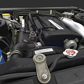 Detailed Engine Internal Structure With Pipes Cables And Metal Components 3d model