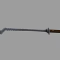 Anti Cavalry Sabre Cold Weapon Ancient Weapon Sabre PBR Material Next Generation Sword Medieval Weapon Sickle Game Equipment 3d model