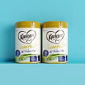 Karicare Gold Plus Infant Formula with DHA Prebiotics Two Jars on Blue Background