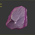 Natural Raw Stone Material With Grayish Blue Surface And Glossy Textured Look