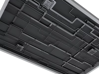 Dense Industrial Metal Pipes Interconnected Layout On Ceiling Structure Network 3d model