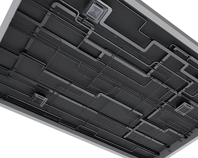 Dense Industrial Metal Pipes Interconnected Layout On Ceiling Structure Network 3d model
