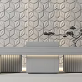 Modern Reception Desk Front Desk 3d model