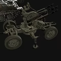 Military Tank Equipped With Missile Launcher And Side Weapon Systems