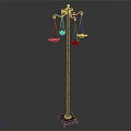 Vintage Decorative Balance Scale Furniture with Ornate Metal Design and Pedestal Base
