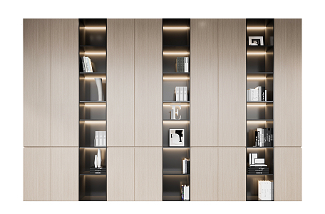 Modern bookcase 3d model