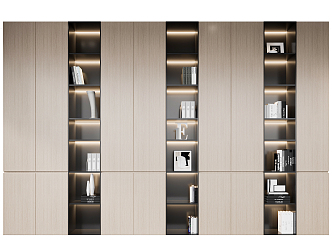 Modern bookcase 3d model