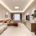 Modern Hotel Room Interior With Bed Green Accent Chair Wall TV And Decorative Wall Art