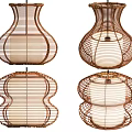 Creative Wicker Pendant Lights With Multiple Unique Shapes For Home Decor