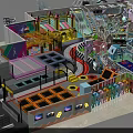 Fun Colorful Indoor Playground With Slides Trampolines Ball Pools Climbing Structures And Piano Steps