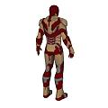 Iron Man Game Movie Character With Gold Red Armor And Chest Reactor