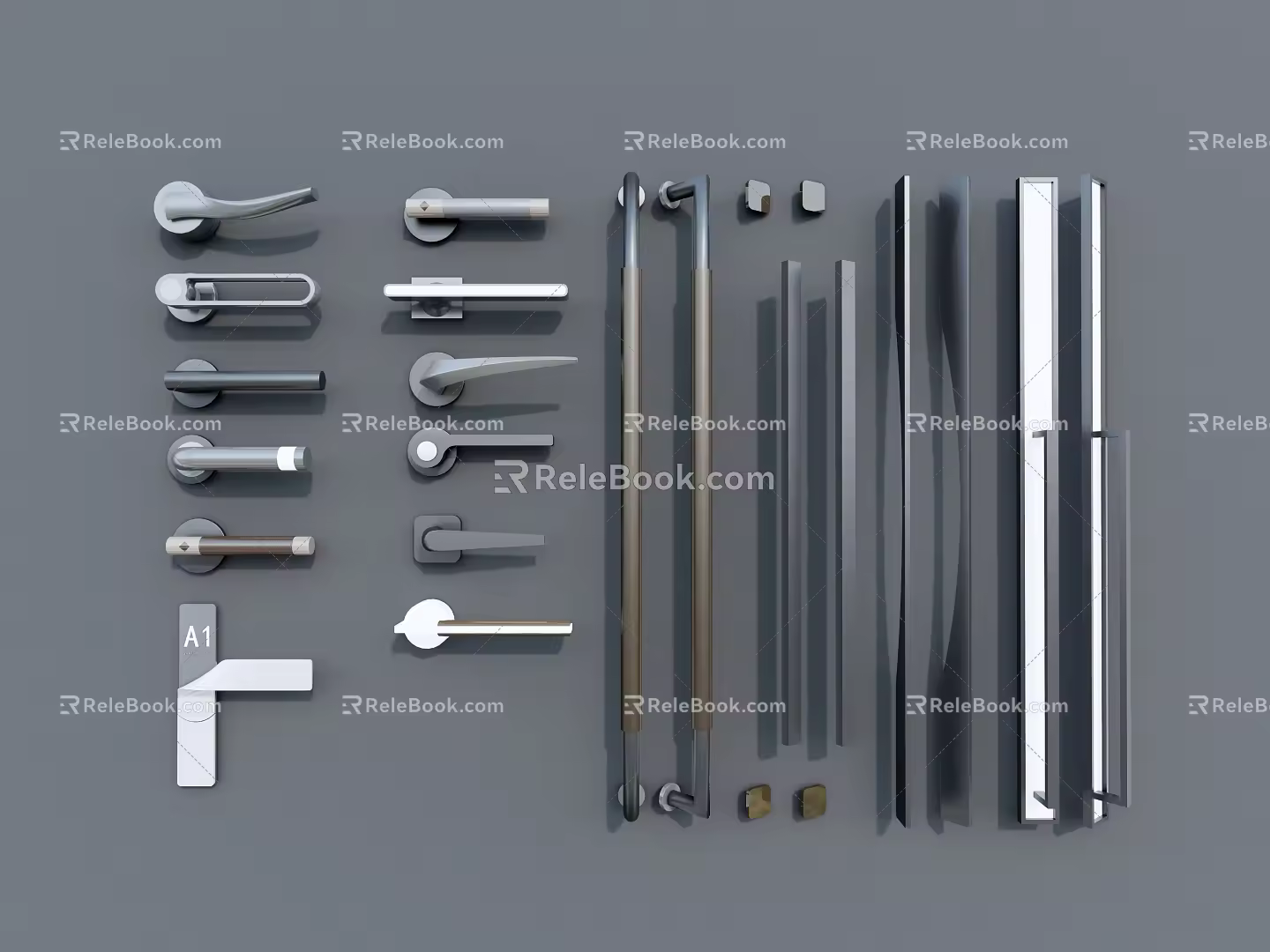 Modern Handle Hardware Door Handle Interior Door Handle Door Glass Door Handle Cabinet Handle 3d model