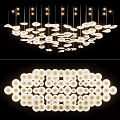 Modern large crystal chandelier 3d model